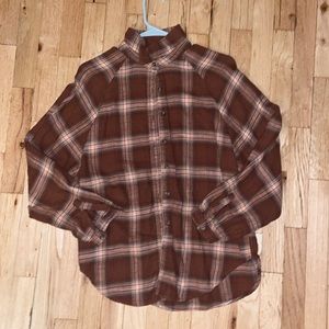 Brown button down shirt